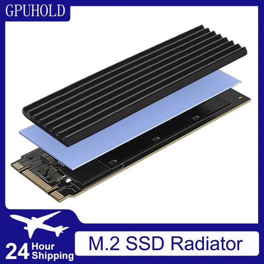 GPUHLOD M.2 2280 SSD Heatsink – Aluminum NVMe NGFF Cooler with Thermal Silicone Pad for PS5 & PC