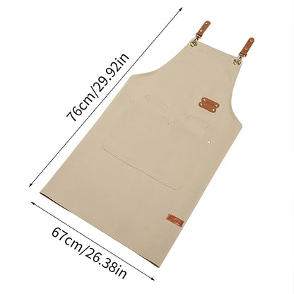 Waterproof Kitchen Apron with Pockets - Oil-Resistant Cooking & Restaurant Work Uniform for Men and Women