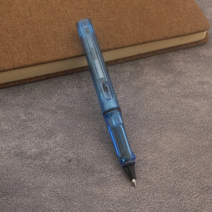 High Quality Transparent White Piston Fountain Pen with Bullet Nib 0.38mm/0.5mm for Office & School Stationery