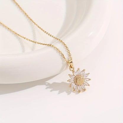Elegant Sunflower Necklace Gift Set – Symbol of Love and Loyalty
