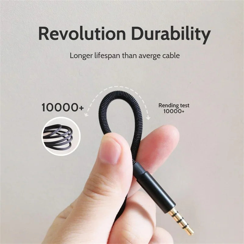 USB-C to 3.5mm Aux Audio Cable — Headphone & Speaker Adapter for Samsung S20/S21/Note 20/Tab S7