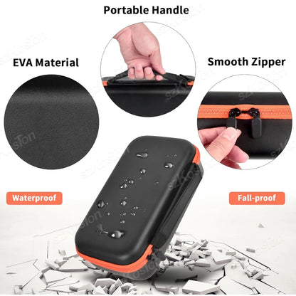 Portable EVA Wireless Microphone Carrying Case – Compatible with JBL Dual Mic System for Travel, Camping & Trips