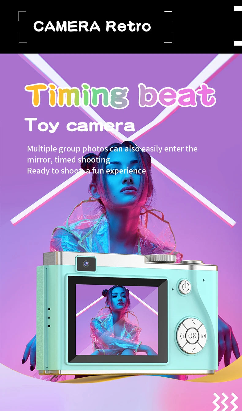 4K Digital Camera – 64MP Photography & Video Camcorder for Kids, Adults & Beginners | Rechargeable with 2.4 Inch Screen
