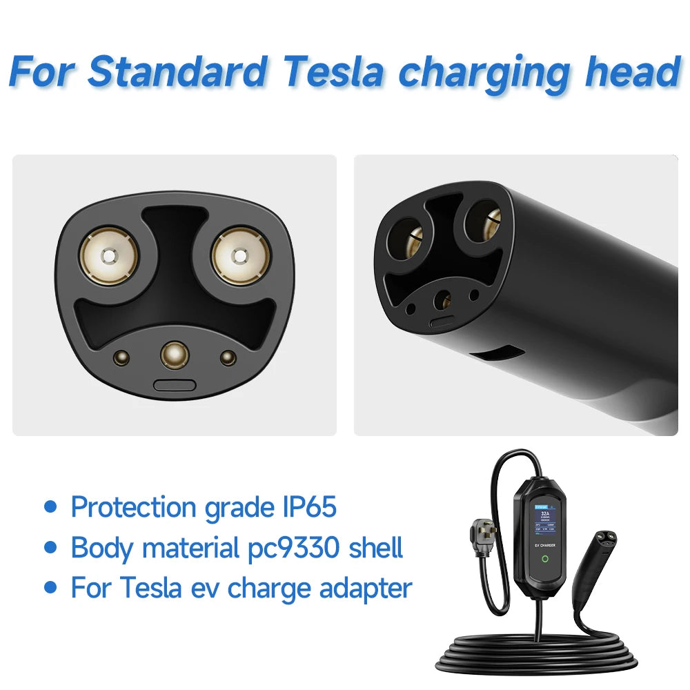 AFEEV 3.5KW/7KW Portable EV Charger for Tesla Model 3/X/Y/S Highland 2024 – Fast Charging Cable with CEE Plug & Wallbox