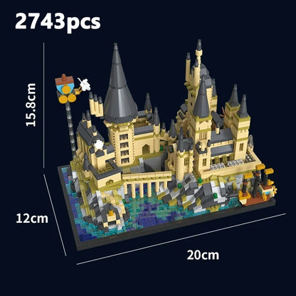 Magic Castle Building Blocks Set — DIY Wizardry School Model with Micro Bricks for Kids & Adults, Creative Assembly Toy Gift