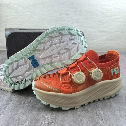 Wide-Fit Running Shoes - Anti-Slip Quick-Lacing Sports Sneakers for Walking and Jogging