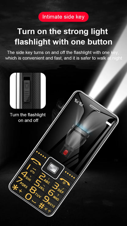 GSM 2G G600 BAR Phone – Dual SIM, 6800mAh Battery, SOS Button, 2.4" Screen, MP3 Recorder Mobile Cellphone for Seniors