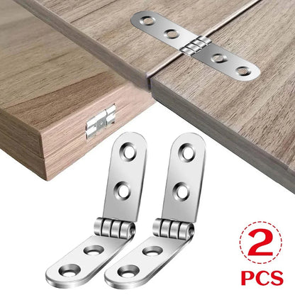 180 Degree Foldable Hinges (2pcs) | Screw-On Flap Hinges for Sewing Machine Cabinets & Furniture Hardware