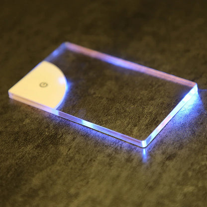 2026 LED Glow Acrylic Business Card - Creative Battery-Powered Gift for Father’s Day & Boyfriend