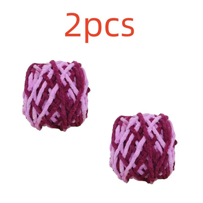 100g Chenille Knitting Yarn – Soft Thick Cotton Ice Strip Wool for DIY Hand Knitting Scarves & Crafts