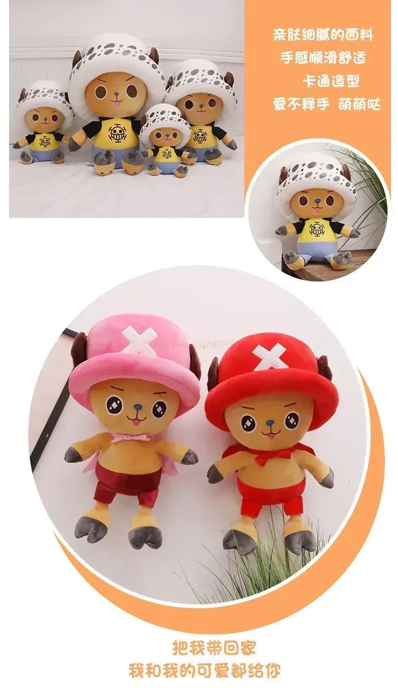 35-70cm One Piece Tony Tony Chopper Plush Doll – Soft Anime Figure, Bedroom Decoration, Sleeping Pillow & Kids Xmas Gift Toy