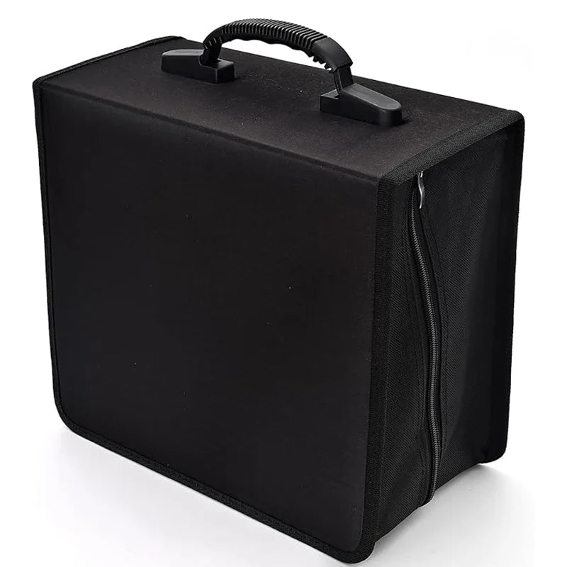 400-Disc CD & DVD Storage Case - Heavy-Duty Zipper Media Organizer Binder for Home, Car & Travel