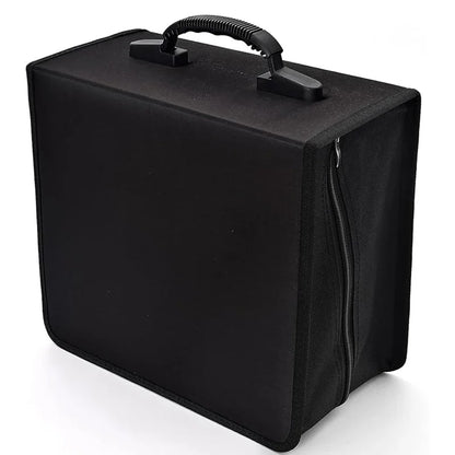400-Disc CD & DVD Storage Case - Heavy-Duty Zipper Media Organizer Binder for Home, Car & Travel