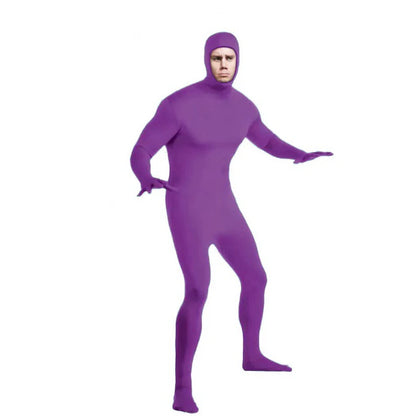24PCS Zentai Invisible Jumpsuits – Skin-Tight Spandex Bodysuit Cosplay Costume for Halloween, Carnival & Stretch Full-Body Wear