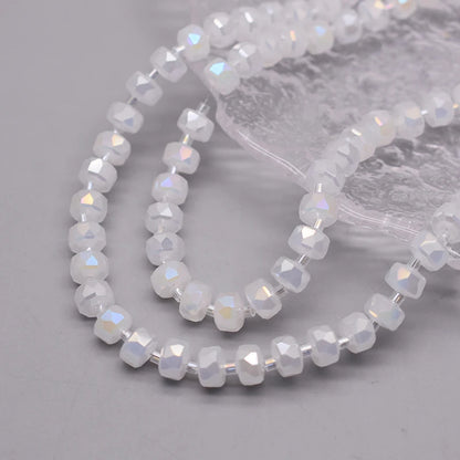 8mm Crystal Glass Beads Set - 30PCS Color Wheel Faceted Round Loose Beads for DIY Jewelry Making & Bracelets