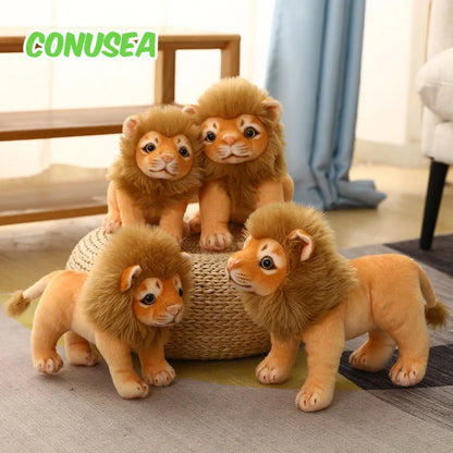 Simulation Tiger & Lion Plush Toy – Kawaii Stuffed Animal Doll, Pillow & Home Decor Gift for Kids