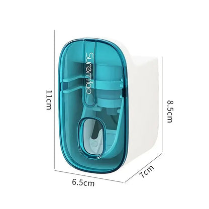 Automatic Toothpaste Dispenser & Toothbrush Holder – Wall-Mount Bathroom Accessories, Lazy Toothpaste Squeezer
