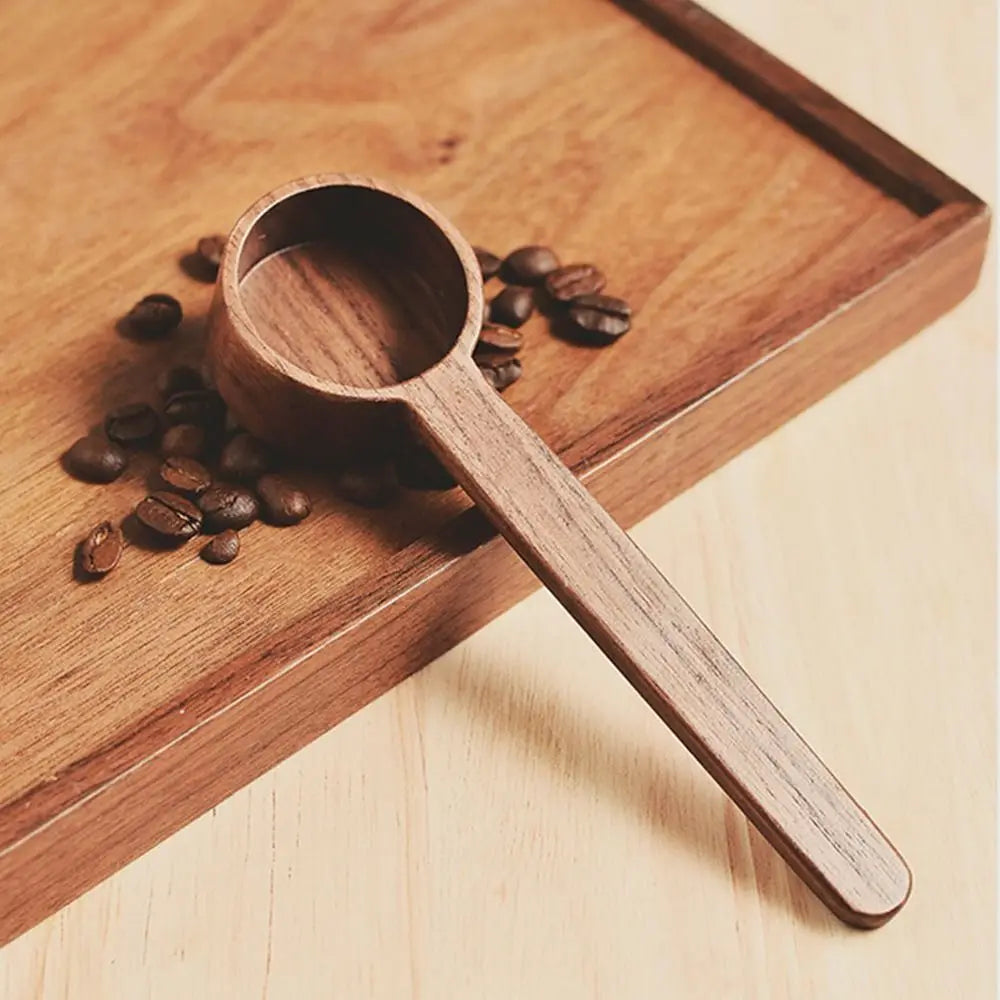 Wooden Measuring Spoon Set for Kitchen – Tea, Coffee, Sugar & Spice Scoops Cooking Tools