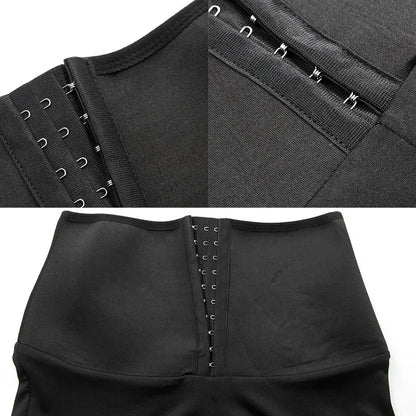 Women Sauna Sweat Pants Body Shaper Shorts – Slimming Waist Trainer Tummy Control Leggings for Weight Loss & Gym
