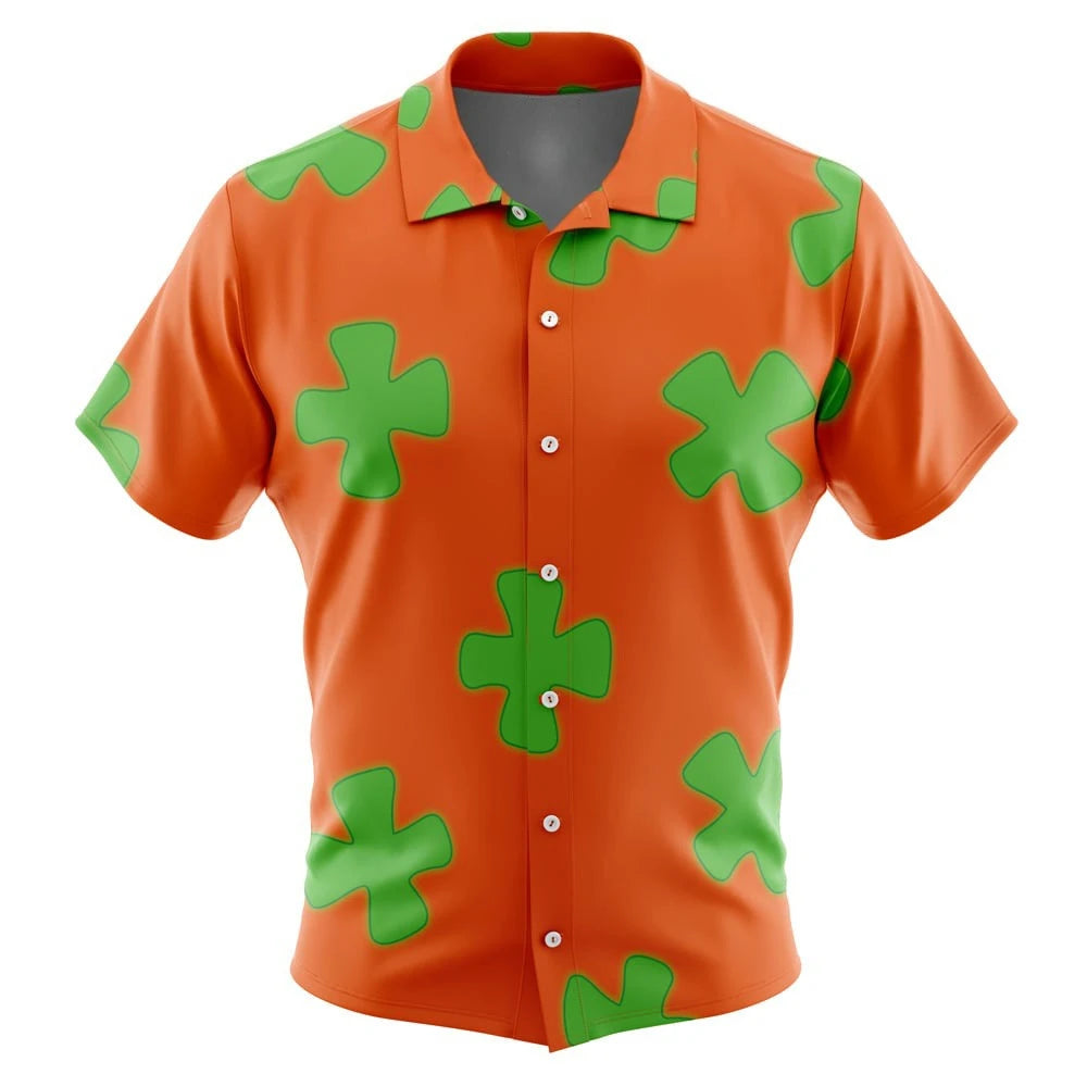 SpongeBob SquarePants Hawaiian Shirt - Breathable Quick Dry Short Sleeve Vacation Button Shirt for Men and Women