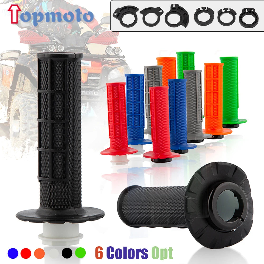 22mm MX Gel Rubber Handlebar Grip — For CR, CRF, XR, YZ, WR, TTR, KX, KLX, RMZ, RMX, RM, TC, TE, FC, FE, ATV, Enduro, Motocross, Dirt, Pit Bike