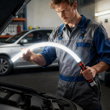 Bendable LED Flashlight - Rechargeable High-Lumen Flexible Work Light for Mechanics & Auto Repair