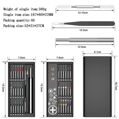 50-in-1 Precision Screwdriver Set – Magnetic Repair Tools for iPhone, Glasses, Watches, Game Consoles & Cameras