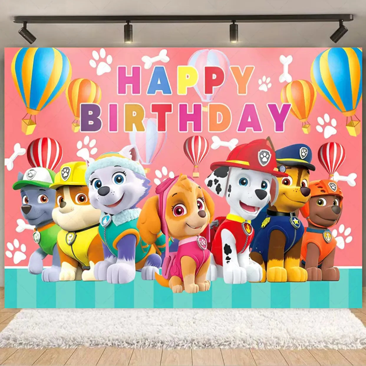 PAW Patrol Skye Pink Birthday Party Decorations Set – Foil Balloon Backdrop, Disposable Tableware & Baby Shower Supplies for Girls Kids Gifts