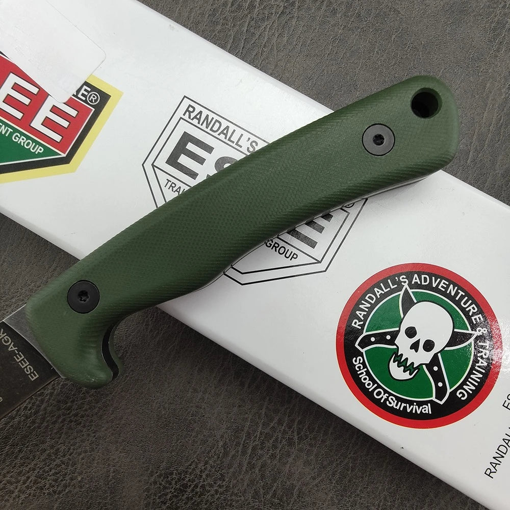 ESEE AGK Fixed Blade Knife - D2 Steel Outdoor Knife with Sheath for Hiking, Fishing, Climbing & Camping