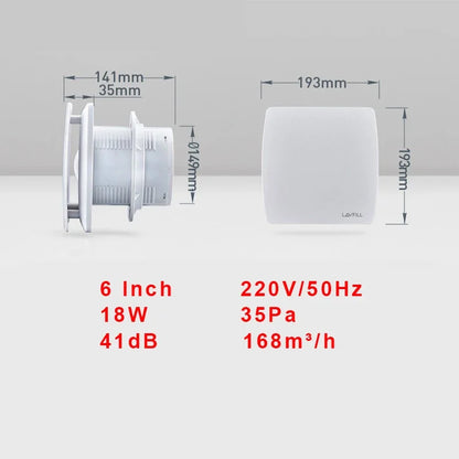4/6 Inch High-Speed Exhaust Fan – Hanging Wall & Window Ventilator for Toilet, Kitchen, Bathroom
