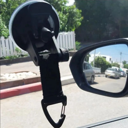 Vacuum Suction Cup Car Tent Buckle with Glass Hook - Lightweight Camping Bracket for Hiking and Climbing
