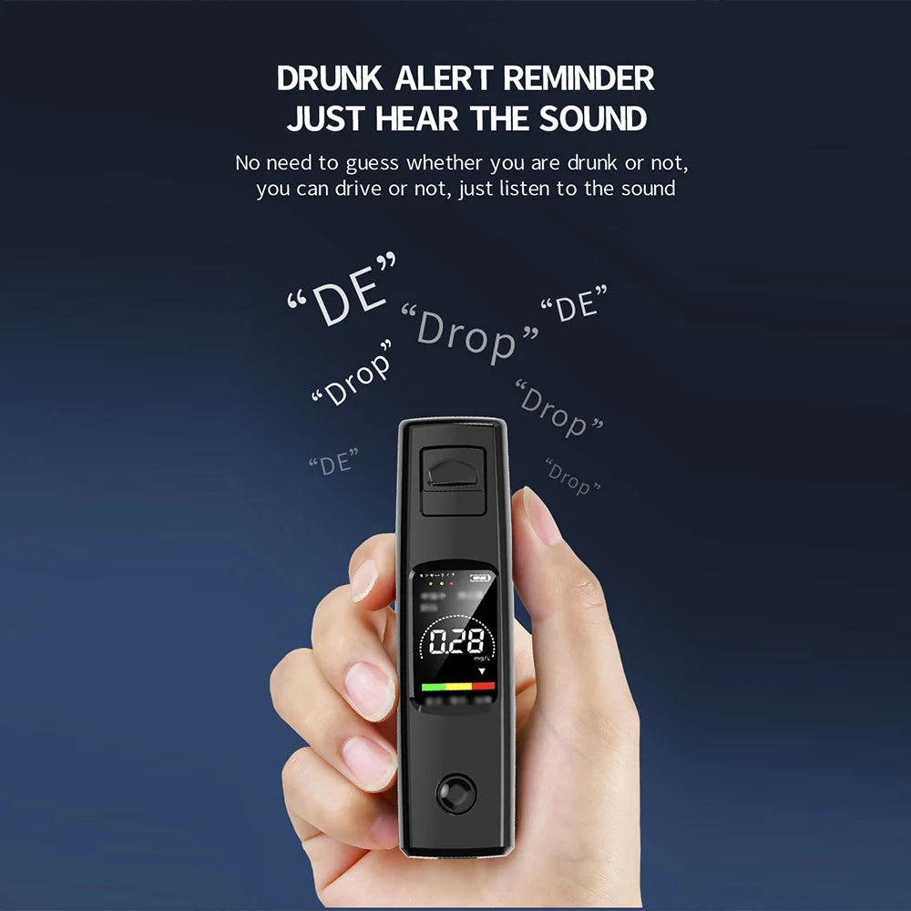 Professional High Sensitivity Breathalyzer - Non-Contact Alcohol Tester with Type-C Charging, Portable Alcoholometer