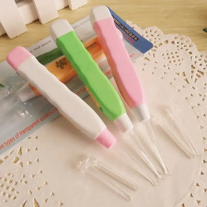 Cartoon LED Earwax Removal Tool Set – Light-Up Ear Pick and Cleaning Spoon for Gentle Ear Care