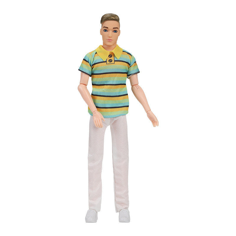30cm Fashion Ken Doll – 1/6 Multi-Joint Movable Boyfriend with Clothes Suit, Dress-Up Toy for Kids