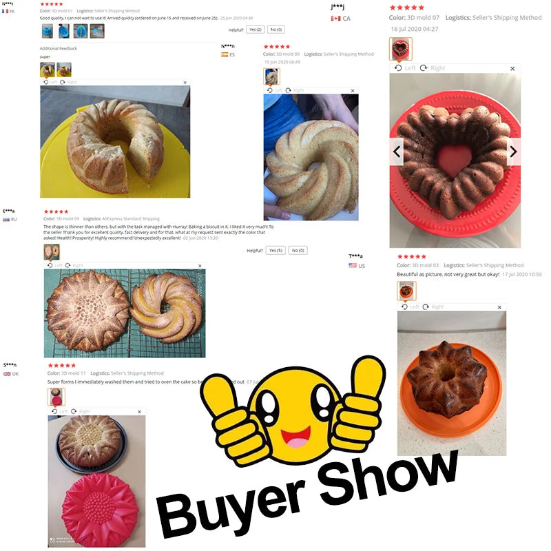 Random Color 3D Shape Silicone Pastry Cake Mold - DIY Baking Dessert Mousse - Cake Baking Tools - Art Cake Baking Tray