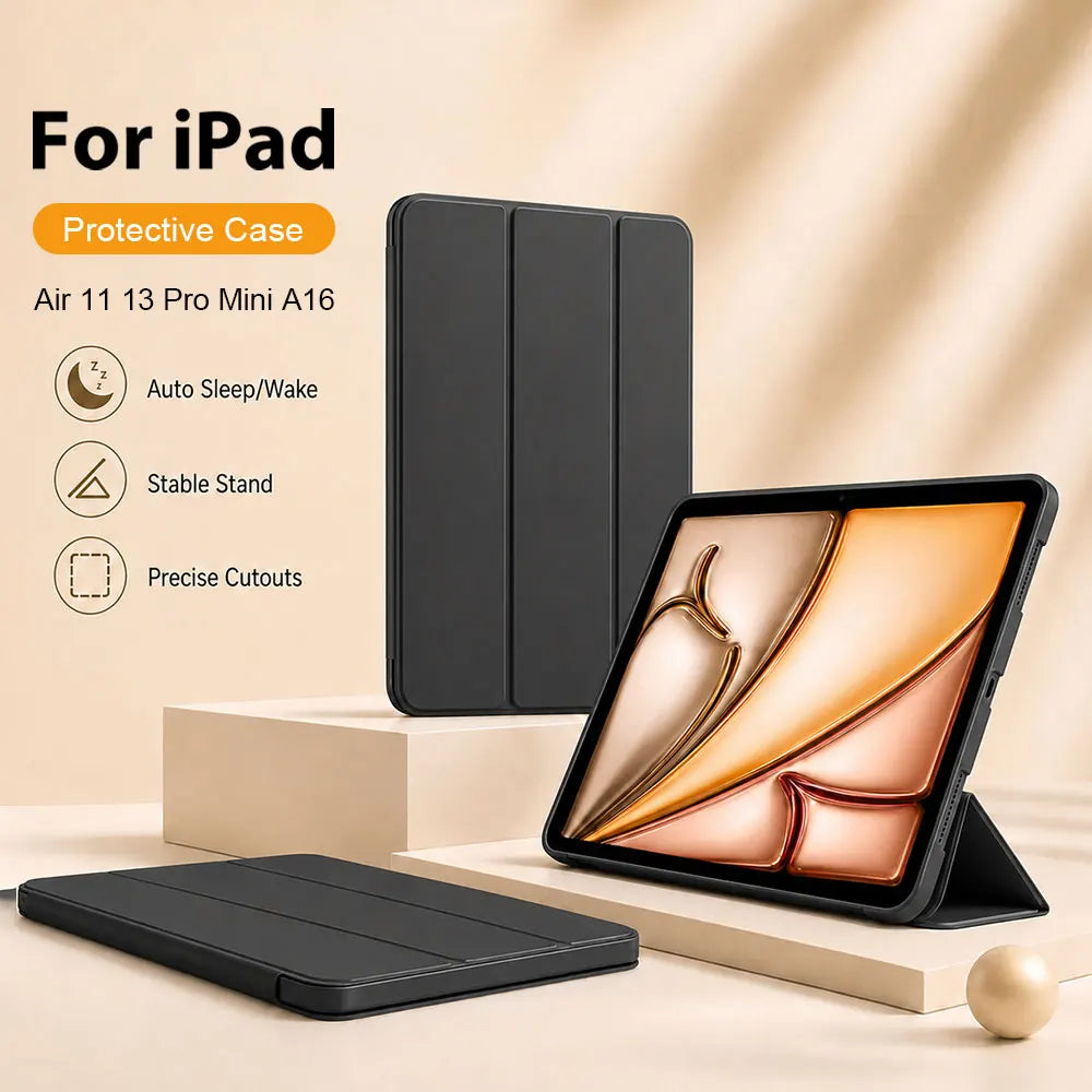 iPad Protective Case - Cover for iPad Air 11, Pro 11/13, A16, 10th/9th Gen & Mini 6/7