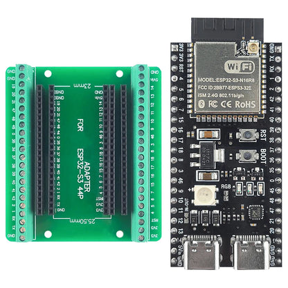 ESP32-S3 Development Board Kit – 2.4GHz WiFi & Bluetooth Module with Expansion Adapter, Type-C Interface (ESP32-S3-1 N8R2 N16R8 44-Pin)