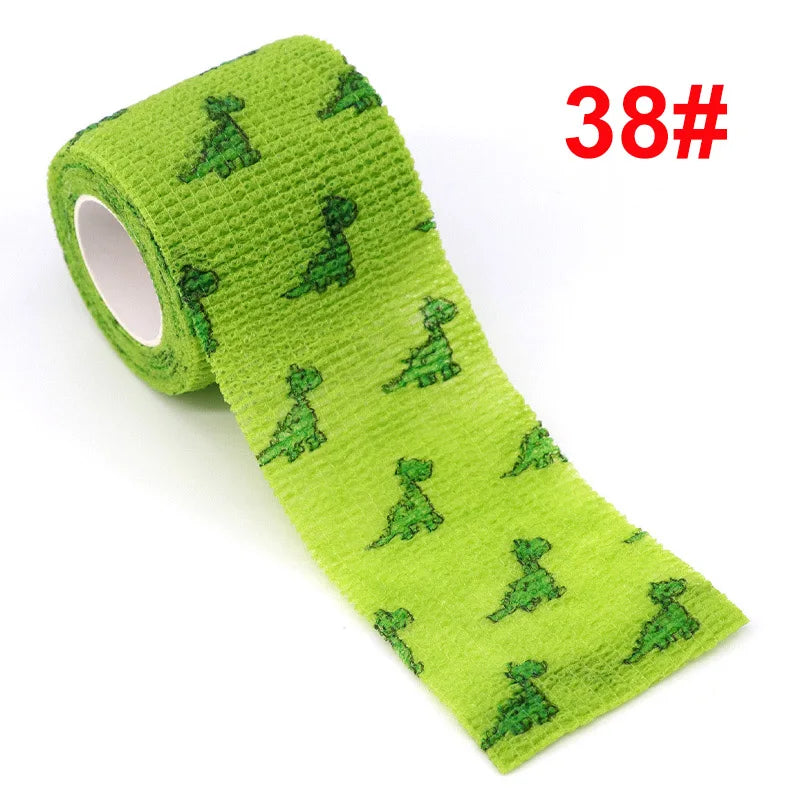 Animal Print Self Adhesive Elastic Bandage - 4.5m Sports Wrap Tape for Joints, Fingers & Pets