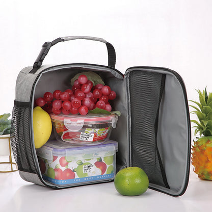Portable Large Capacity Insulated Lunch Bag – Reusable Waterproof Oxford Cloth Cooler Bag for Men and Women