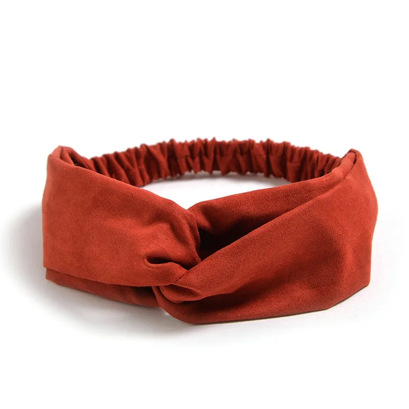 Women Cross Top Knot Headband – Elastic Soft Solid Color Hair Bands, Twisted Knotted Headwrap, Hair Accessories for Girls
