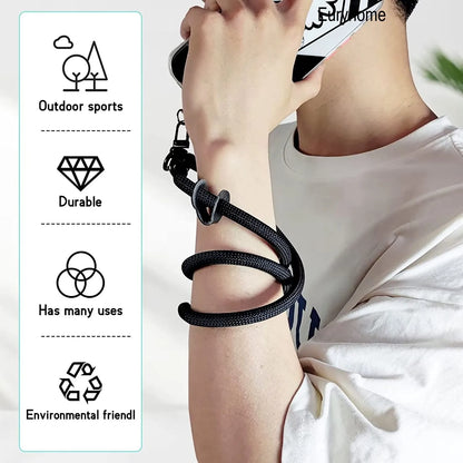 Adjustable Phone Lanyard - Universal Outdoor Crossbody Shoulder Case - Anti-Lost Wrist Strap with Card Neck Cord Clip Hang