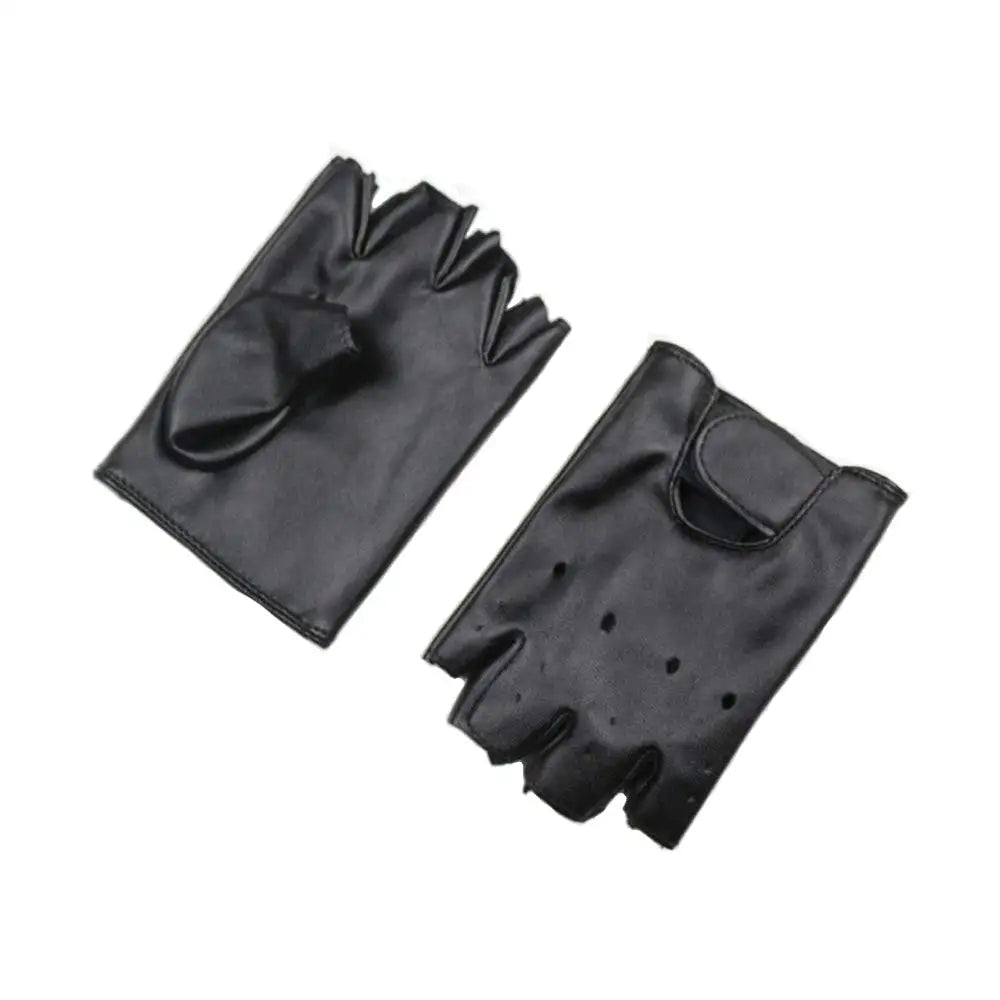 DOMEN Unisex Half Finger Synthetic Leather Gloves – Riding, Driving, Fitness & Motorcycle Gloves