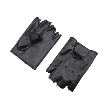 DOMEN Unisex Half Finger Synthetic Leather Gloves – Riding, Driving, Fitness & Motorcycle Gloves