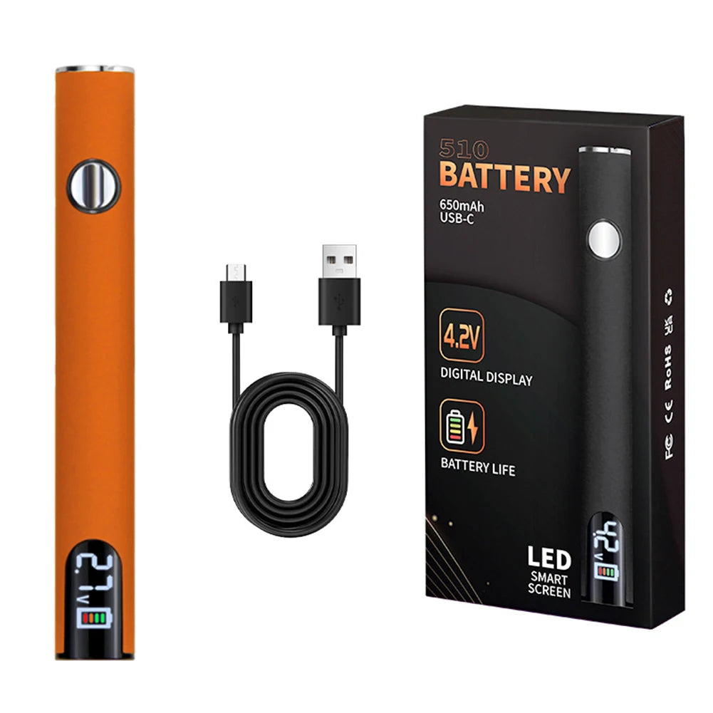 510 Thread 650mAh Rechargeable Battery Pen – Smart USB Charging Power Tool for Soldering & Mini Repair Applications