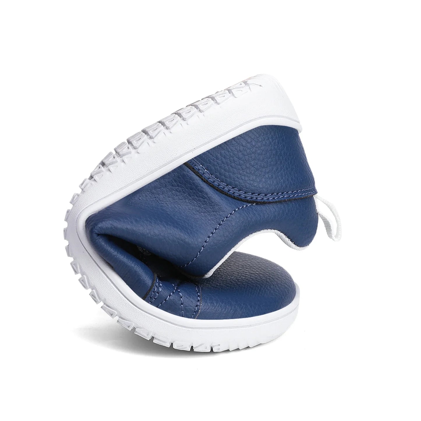 Kids Barefoot Shoes – Wide Toe Minimalist Sneakers for Boys & Girls, Lightweight Artificial Leather Walking Flats with Hook & Loop Closure