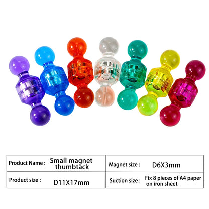 14 Pcs/Set Strong Neodymium Skittle Pin Magnets: Multi-Use Fridge and Whiteboard Magnets for Office, Advertising, Education