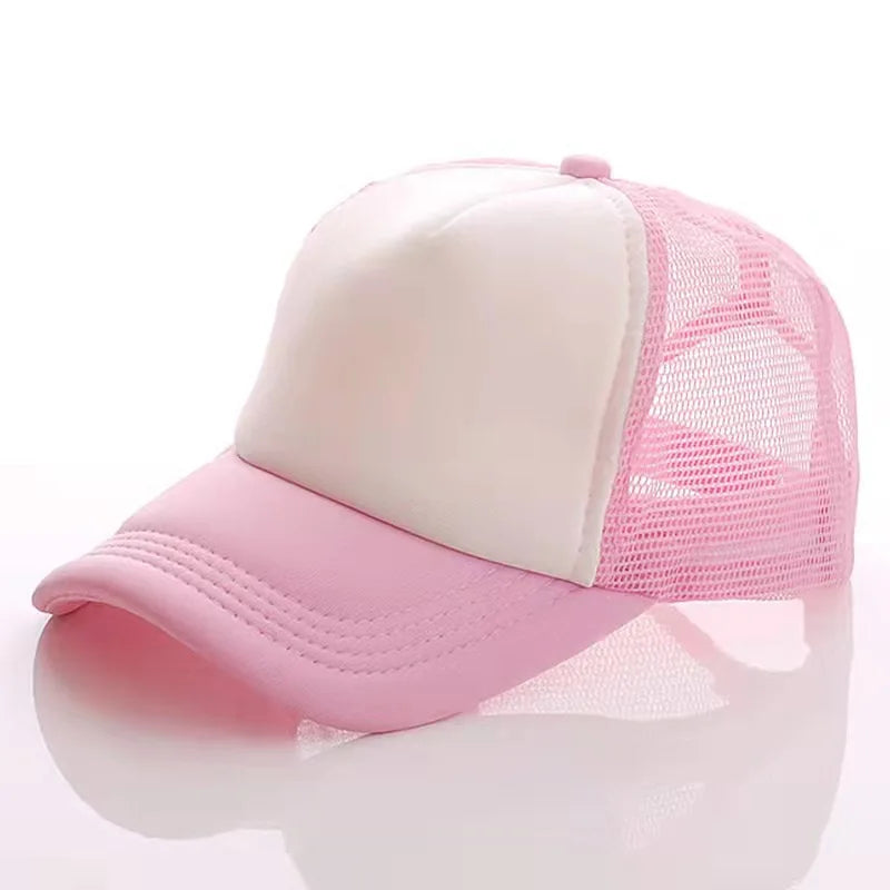 Custom Logo Mesh Trucker Cap - 5 Panel Snapback Baseball Hat for Men & Women Summer Sports Sun Hat