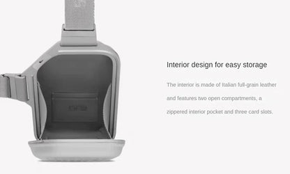 2025 RMWA Light Luxury Single-Shoulder Crossbody Bag — Vertical Aluminum-Magnesium Alloy Travel Bag, Silver Stylish Luggage