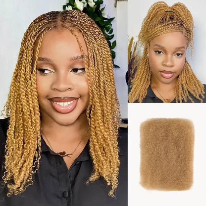 Black Pearl Peruvian Kinky Curly Hair - 100% Remy Human Hair Bulk Braiding Bundles