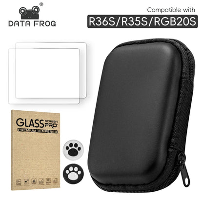 DATA FROG R36S Tempered Glass Screen Protector - Original Cover Film for 3.5-Inch RGB20S and R35S Game Player